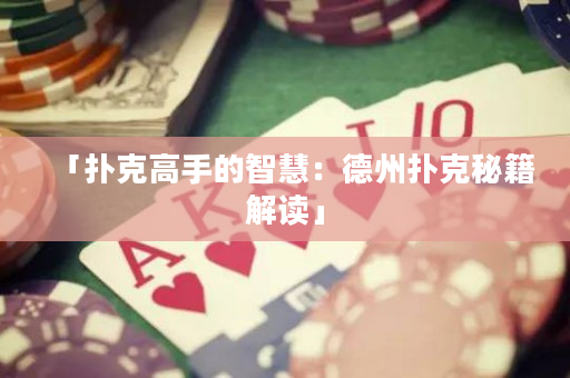 「撲克高手的智慧：德州撲克秘籍解讀」