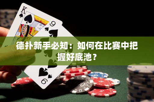德撲新手必知：如何在比賽中把握好底池？