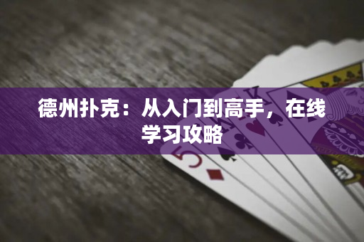 德州撲克：從入門到高手，在線學習攻略