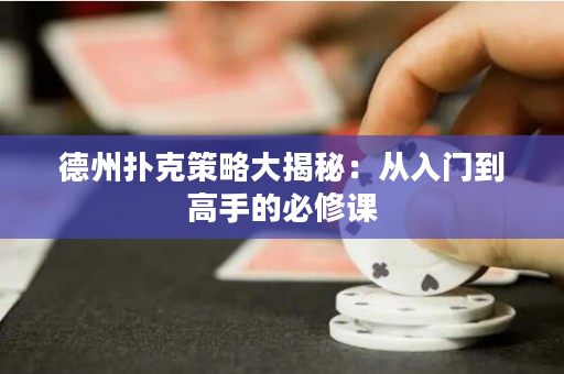 德州撲克策略大揭秘：從入門到高手的必修課