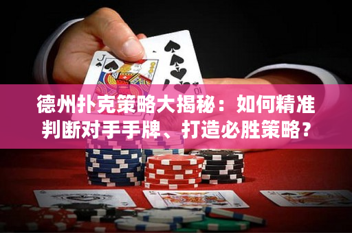 德州撲克策略大揭秘：如何精準判斷對手手牌、打造必勝策略？