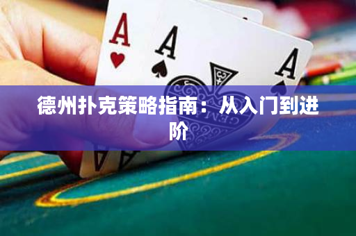 德州撲克策略指南：從入門到進階