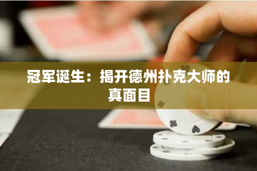 冠軍誕生：揭開德州撲克大師的真面目