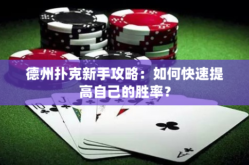 德州撲克新手攻略：如何快速提高自己的勝率？