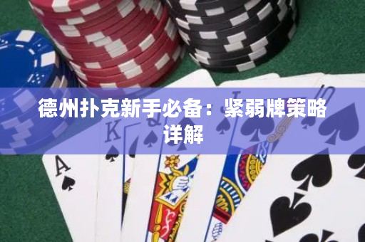 德州撲克新手必備：緊弱牌策略詳解