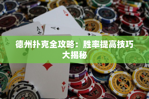德州撲克全攻略：勝率提高技巧大揭秘