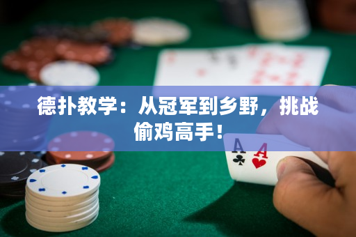 德撲教學：從冠軍到鄉野，挑戰偷雞高手！