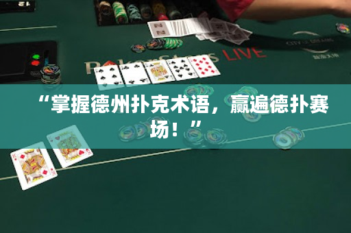 “掌握德州撲克術語，贏遍德撲賽場！”
