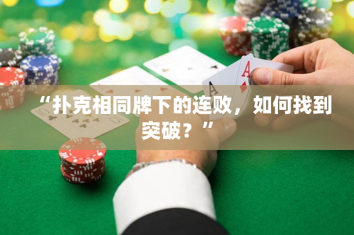“撲克相同牌下的連敗，如何找到突破？”