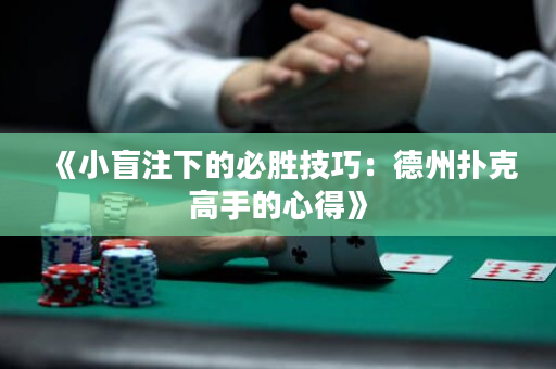 《小盲注下的必勝技巧：德州撲克高手的心得》