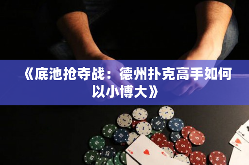 《底池搶奪戰：德州撲克高手如何以小博大》