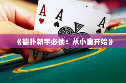 《德撲新手必讀：從小盲開始》