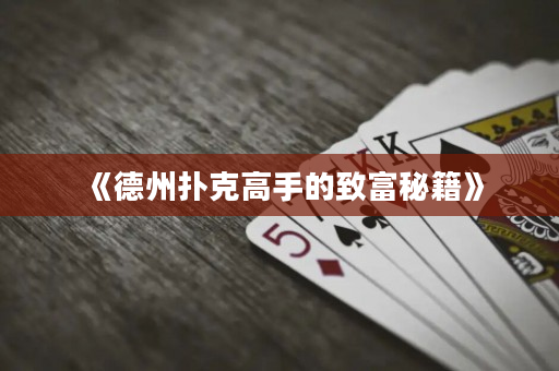 《德州撲克高手的致富秘籍》