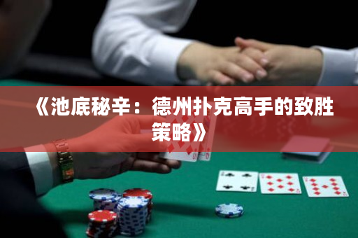 《池底秘辛：德州撲克高手的致勝策略》
