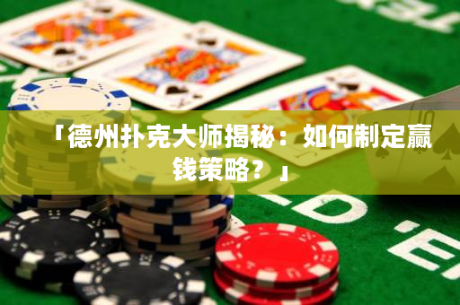 「德州撲克大師揭秘：如何制定贏錢策略？」