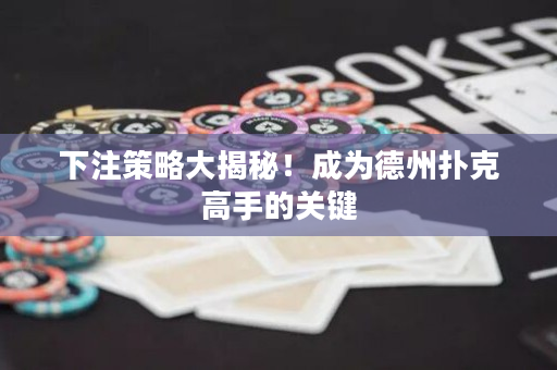 下注策略大揭秘！成為德州撲克高手的關鍵