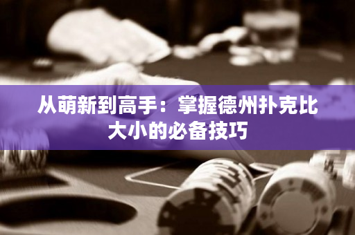 從萌新到高手：掌握德州撲克比大小的必備技巧