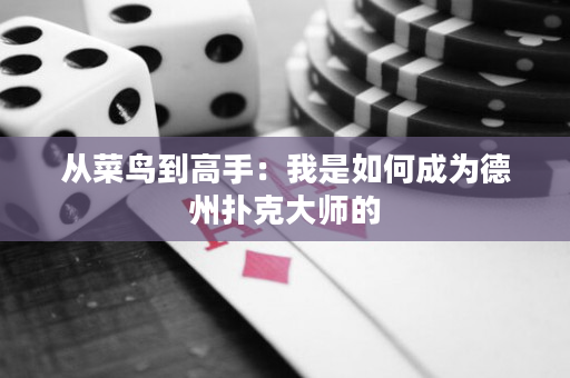 從菜鳥到高手：我是如何成為德州撲克大師的
