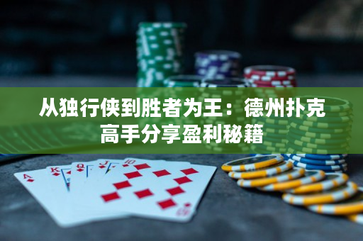 從獨行俠到勝者為王：德州撲克高手分享盈利秘籍