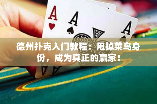 德州撲克入門教程：甩掉菜鳥身份，成為真正的贏家！
