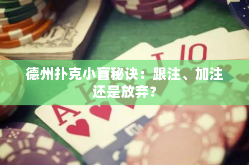 德州撲克小盲秘訣：跟注、加注還是放棄？
