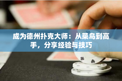 成為德州撲克大師：從菜鳥到高手，分享經驗與技巧