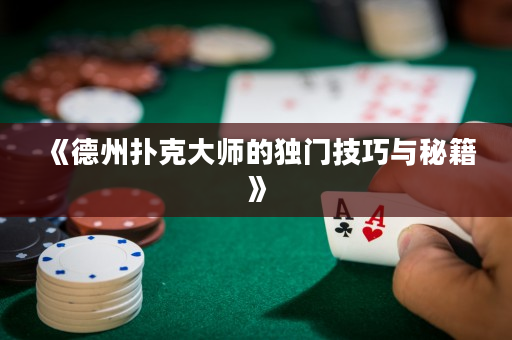 《德州撲克大師的獨(dú)門技巧與秘籍》