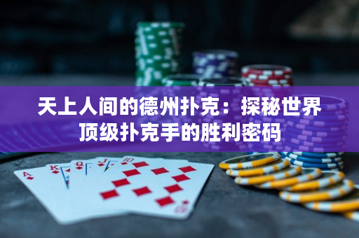 天上人間的德州撲克：探秘世界頂級(jí)撲克手的勝利密碼