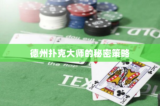 德州撲克大師的秘密策略