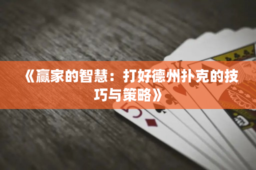 《贏家的智慧：打好德州撲克的技巧與策略》