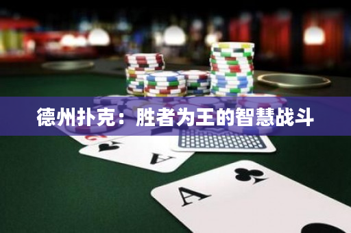 德州撲克：勝者為王的智慧戰斗