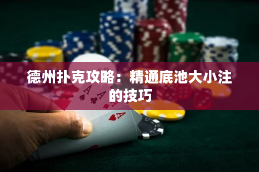 德州撲克攻略：精通底池大小注的技巧