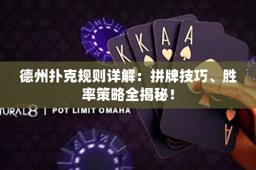 德州撲克規則詳解：拼牌技巧、勝率策略全揭秘！