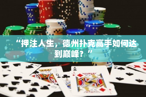 “押注人生，德州撲克高手如何達到巔峰？”