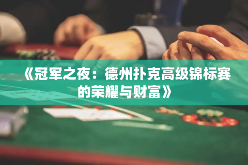 《冠軍之夜：德州撲克高級錦標(biāo)賽的榮耀與財富》