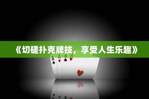 《切磋撲克牌技，享受人生樂趣》