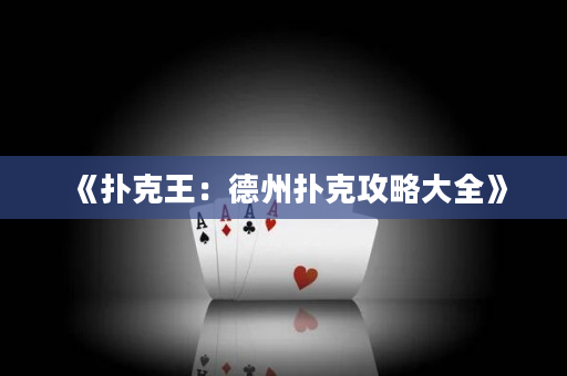 《撲克王：德州撲克攻略大全》
