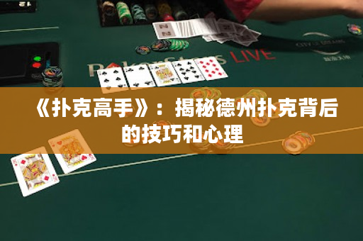 《撲克高手》：揭秘德州撲克背后的技巧和心理