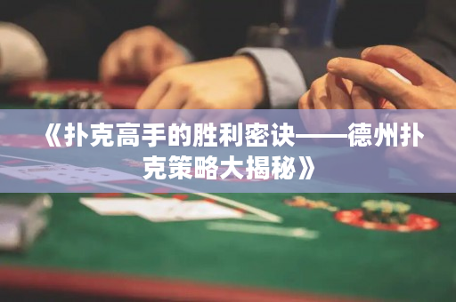 《撲克高手的勝利密訣——德州撲克策略大揭秘》