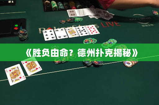 《勝負由命？德州撲克揭秘》
