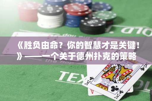 《勝負由命？你的智慧才是關鍵！》——一個關于德州撲克的策略指南