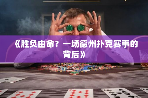 《勝負由命？一場德州撲克賽事的背后》